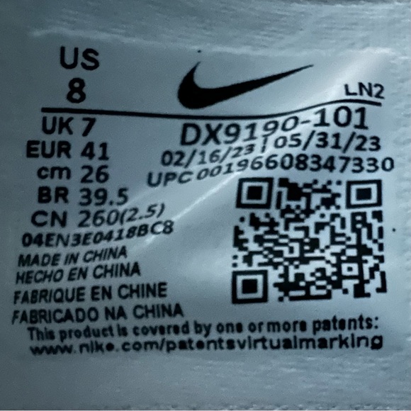 Men's Nike GT Hustle 2 White Ice Basketball Sneakers DX9190-101 Size 8 Rare! - Picture 7 of 7